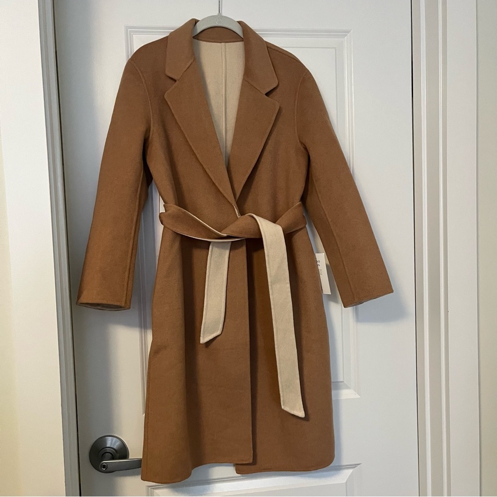 NWT Edited Pieces XS Petite fit Reversible Wool Camel Cream Coat